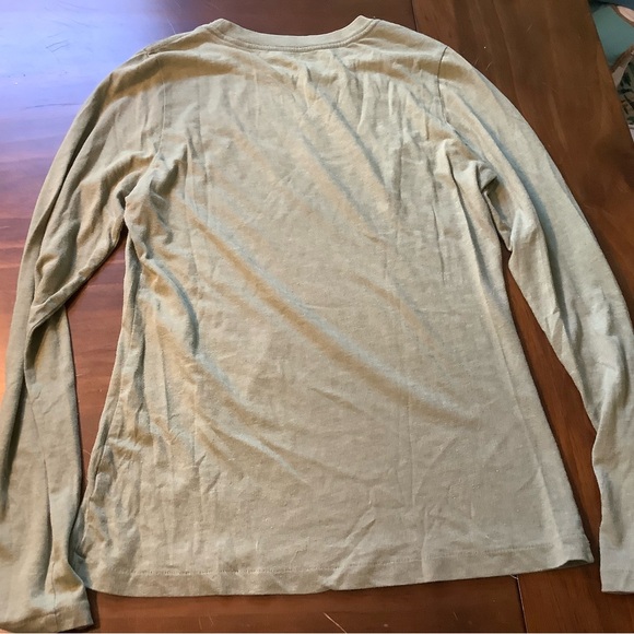 Olive Long Sleeve Tee with Inspirational Text - Picture 6 of 6